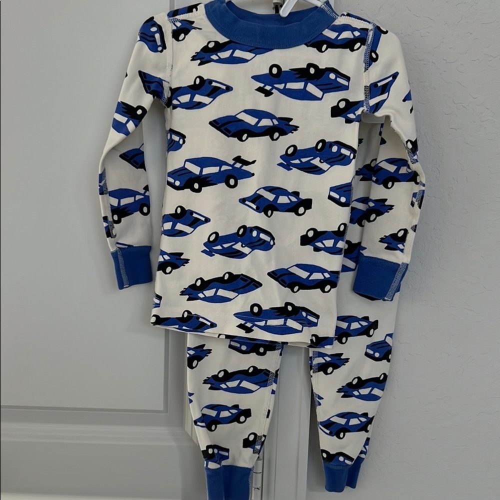 Hanna Andersson Blue Car Print Kids Pajamas